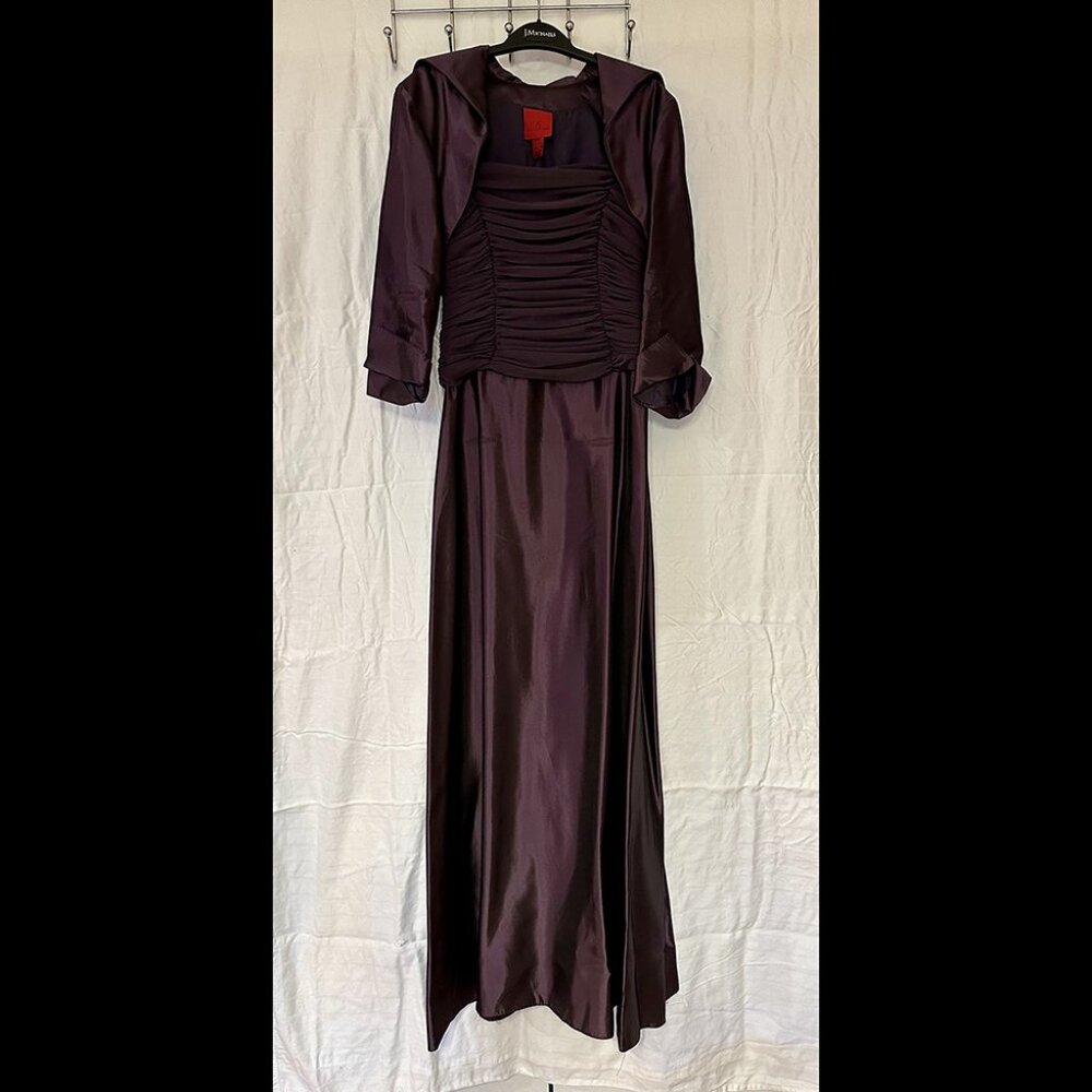 Plum Gown with Bolero Jacket